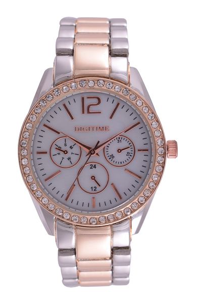 Digitime Stardust Analogue Watch - Silver/Rosegold