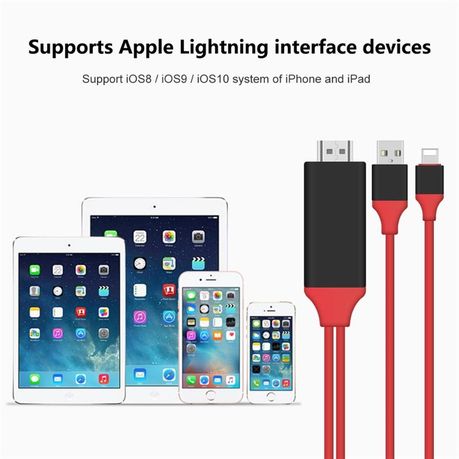 HDMI CABLE FOR iPHONE / iPAD LIGHTNING 8 PINS