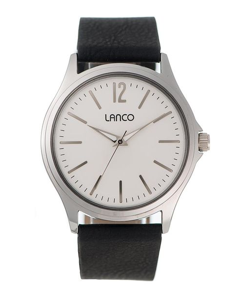 Lanco Men's Black &amp; Silver Watch