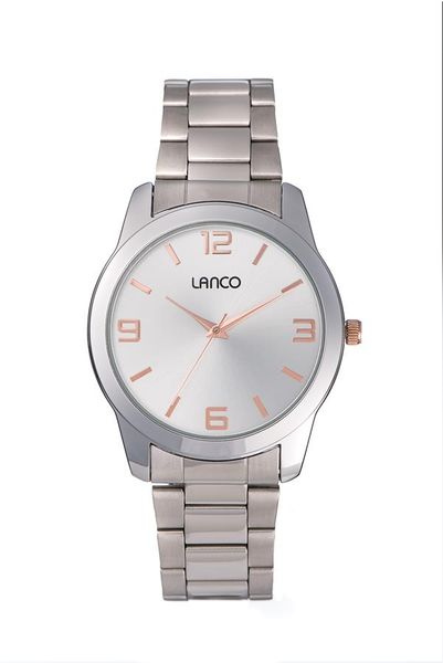 Lanco Men's Silver &amp; Rose Gold Detail Watch