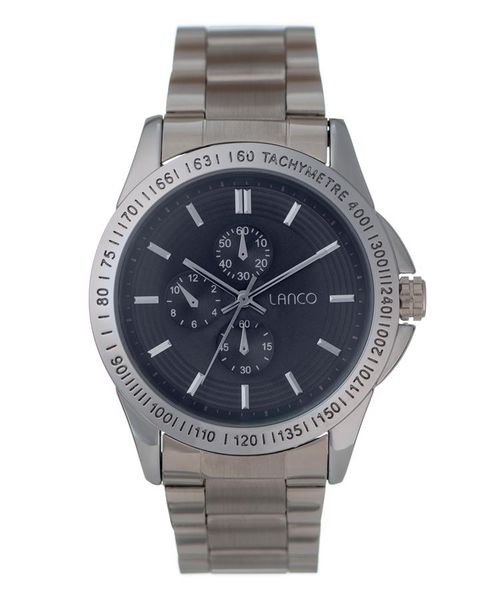 Lanco Men's Navy &amp; Silver Bezel Watch