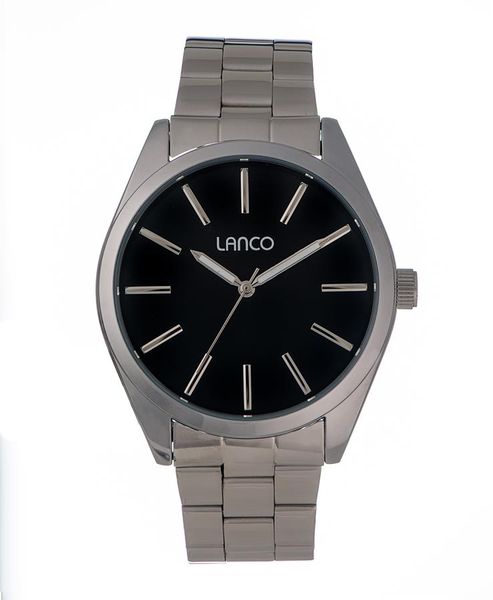 Lanco Men's Black &amp; Silver Watch