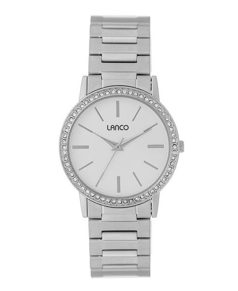 Lanco Women's Silver &amp; Stone Links Watch
