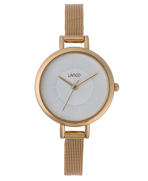 Lanco Women's Gold &amp; Gold Mesh Watch