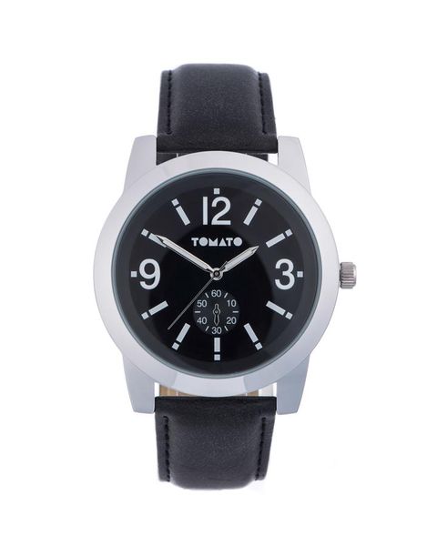 Tomato Men's Silver &amp; Black Watch