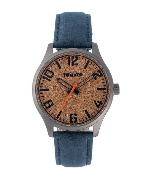 Tomato Men's Cork Gunmetal Blue Watch