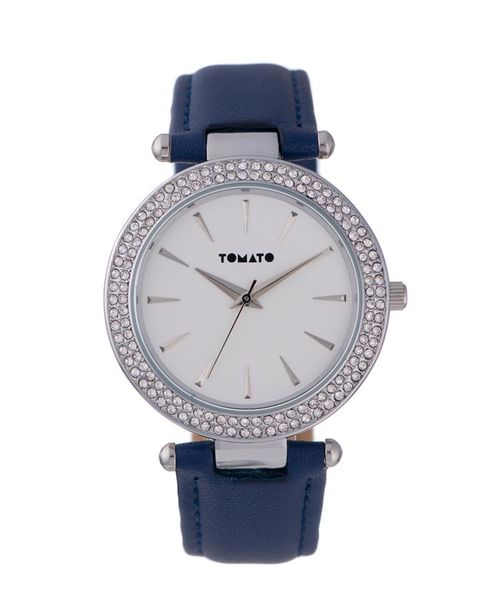 Tomato Women's Blue Silver &amp; Stone Watch