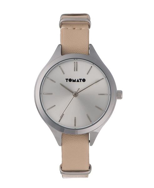Tomato Women's Nude Silver &amp; Metal Detail Watch