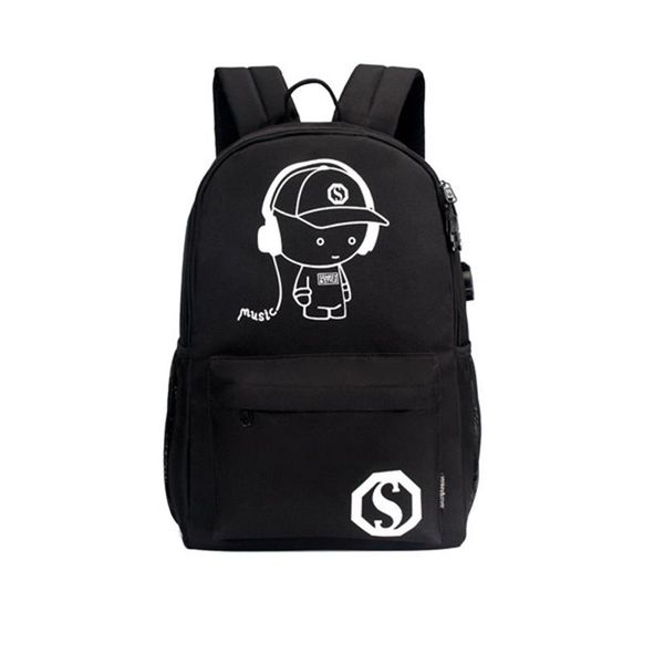 College Laptop Backpack with USB Charging Port