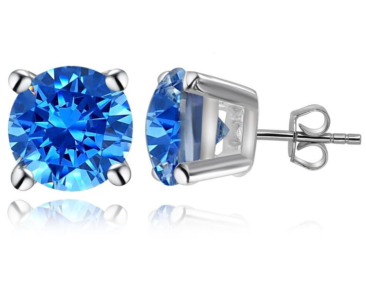Dhia Fancy Stud Earrings Embellished with Swarovski Zirconia - White