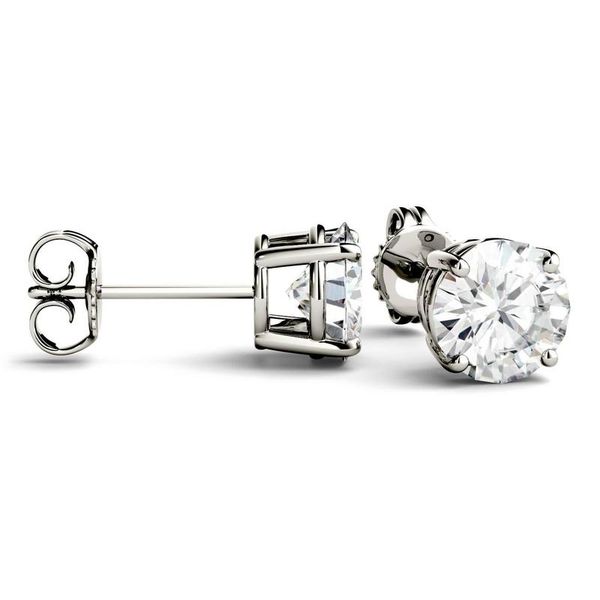 Dhia Fancy Stud Earrings Embellished with Swarovski Zirconia - White