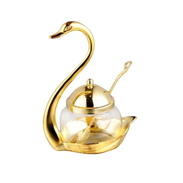 Swan Pepper Storage Rack with Serving Spoon