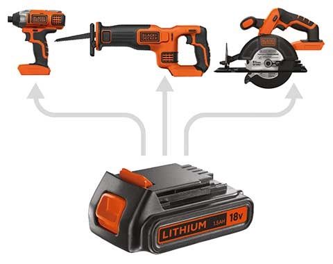 BLACK+DECKER 18V System Drill Driver + 