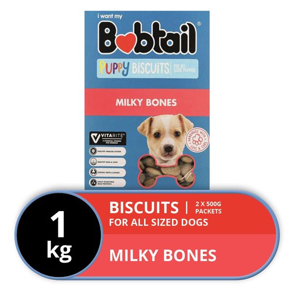 Bobtail - Biscuits - Puppy - Milky Bones - 1kg