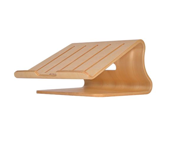 Wooden Notebook Stand Holder with Air Breathing Slots