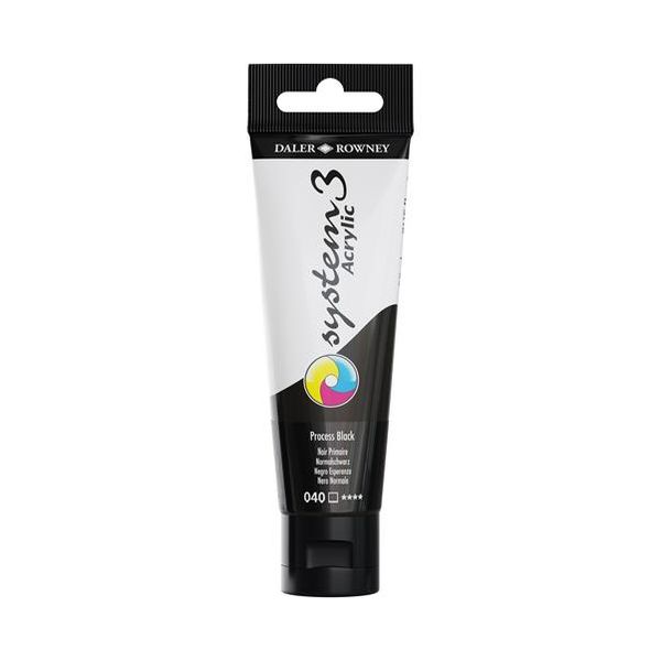Daler Rowney: System3 Acrylic Colours 59ml - Process Black