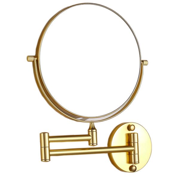 Folding Bathroom Makeup Mirror - Gold