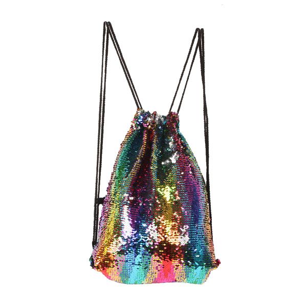 Mermaid Sequin Drawstring Bag Backpack