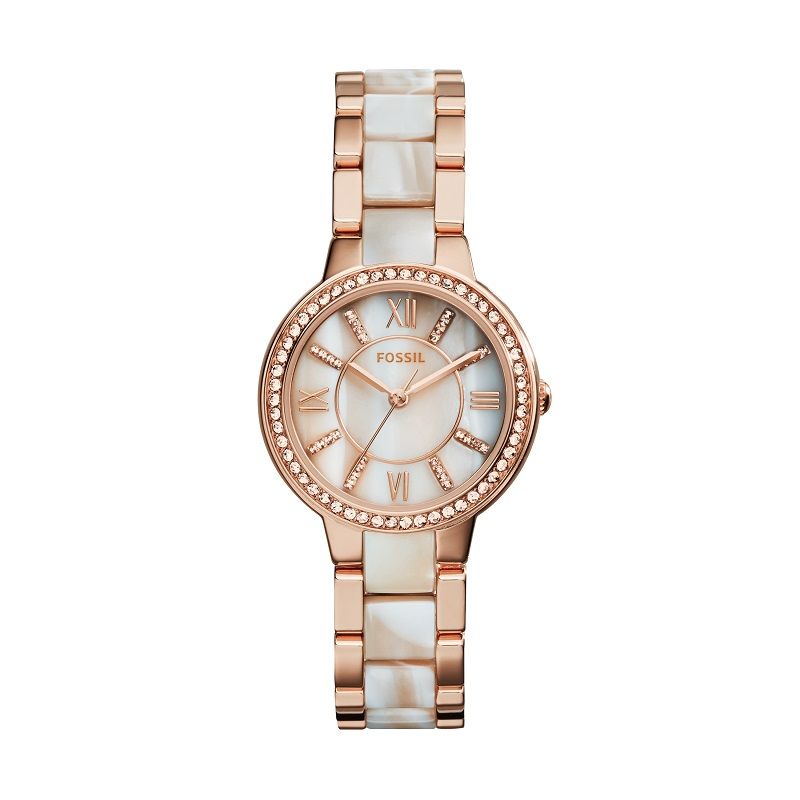 fossil grant rose gold