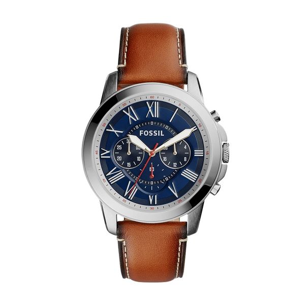 Fossil Men's Grant Leather Watch - Brown