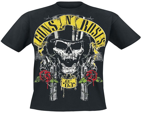 RockTs Men's Guns N' Roses Top Hat T-Shirt