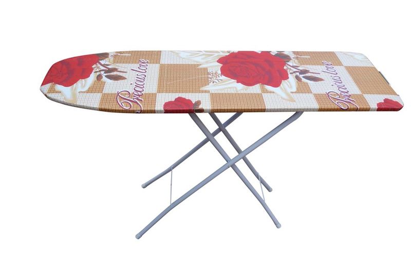 Wooden Top Ironing Board Table - Flower