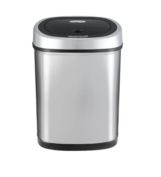 NineStars Automatic Motion Sensor Touchless Stainless Steel Dustbin - 42L
