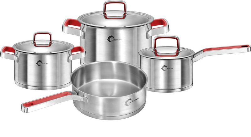 La Fermete Tri-Ply Stainless Steel Cookware Pot Set - 7 Piece