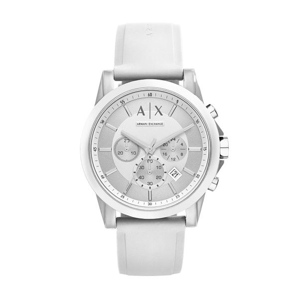 ARMANI EXCHANGE Mens Silicone Watch - AX1325 (White)