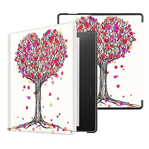Kindle Oasis 7" Cover - Heart Shaped Tree Print