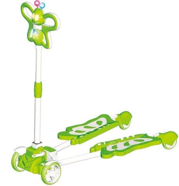 Baneen Kids Four Wheel Frog Kick Scooter - Green