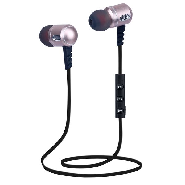 Nevenoe Bluetooth Sports Wireless Earphone with Mic - Black
