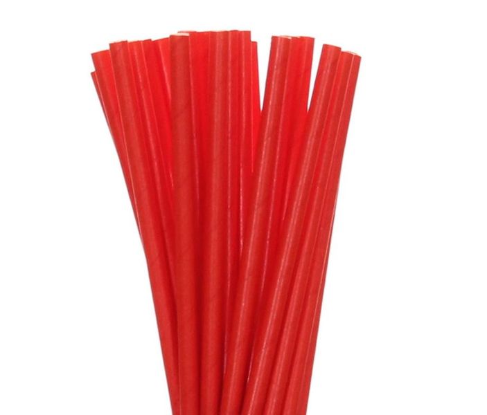 Paper Straws - Red (Pack of 50)