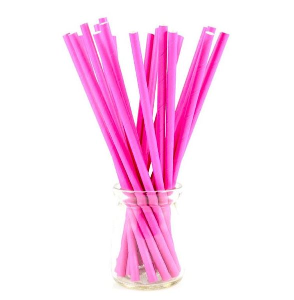 Paper Straws - Pink (Pack of 50)