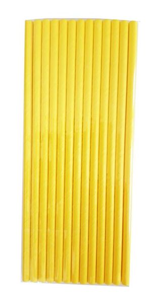 Paper Straws - Yellow (Pack of 50)