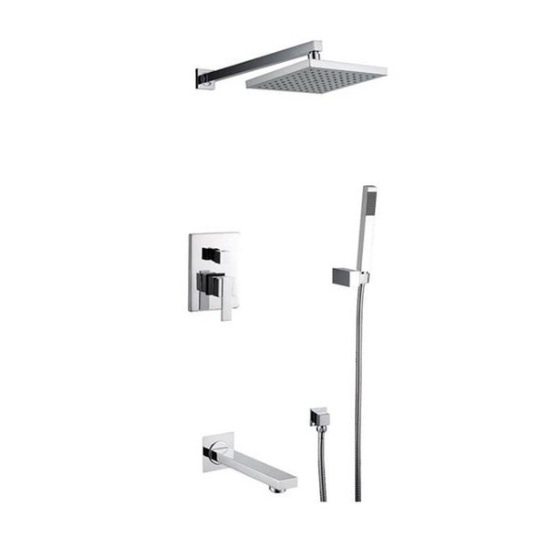 Nevenoe Rainfall Concealed Shower Set with Handheld Shower Head &amp; Spout