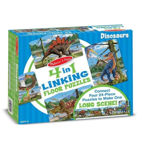 Melissa &amp; Doug Dinosaurs Linking Puzzle 96 Piece