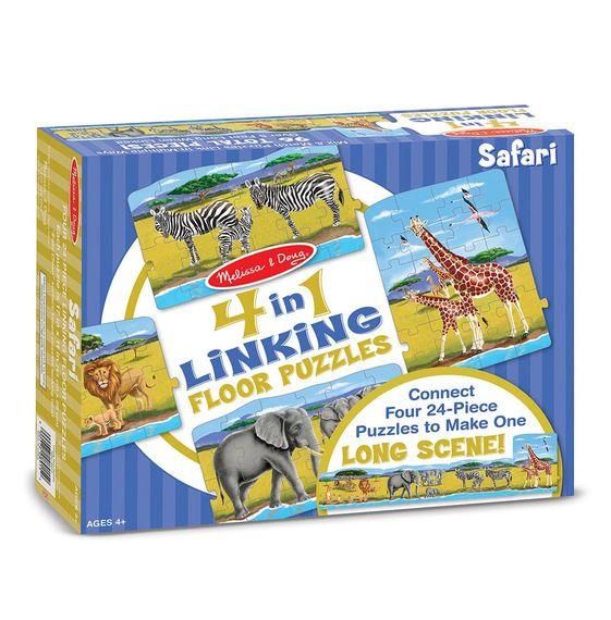 Melissa &amp; Doug Safari Linking Floor Puzzle 96 Piece