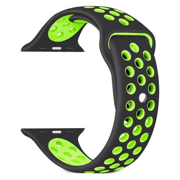 Hole Band for Apple Watch (M/L) - Black Green (38mm)