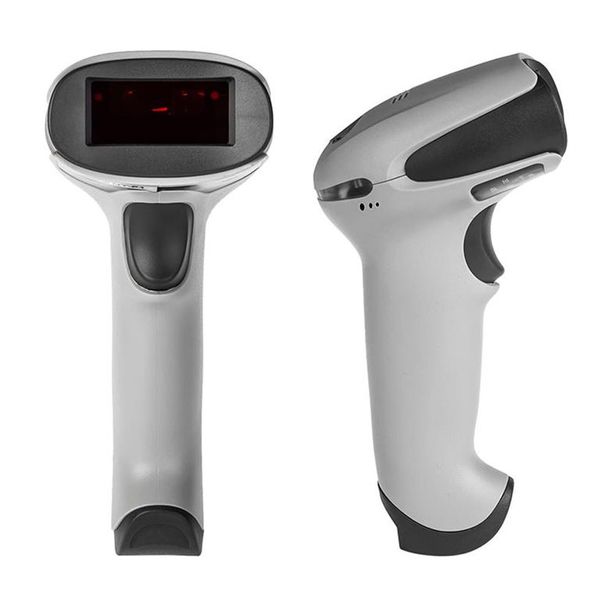 Wireless Handheld Barcode Scanner Reader - White