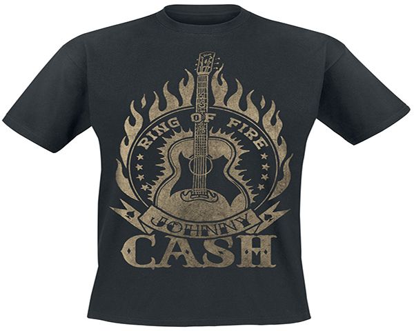 RockT's Men's Johnny Cash Ring of Fire T-shirt