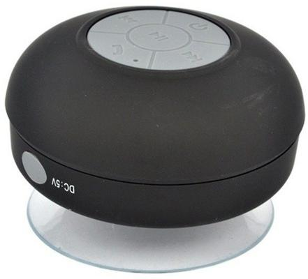 Waterproof Portable Wireless Bluetooth Shower Speaker - Black
