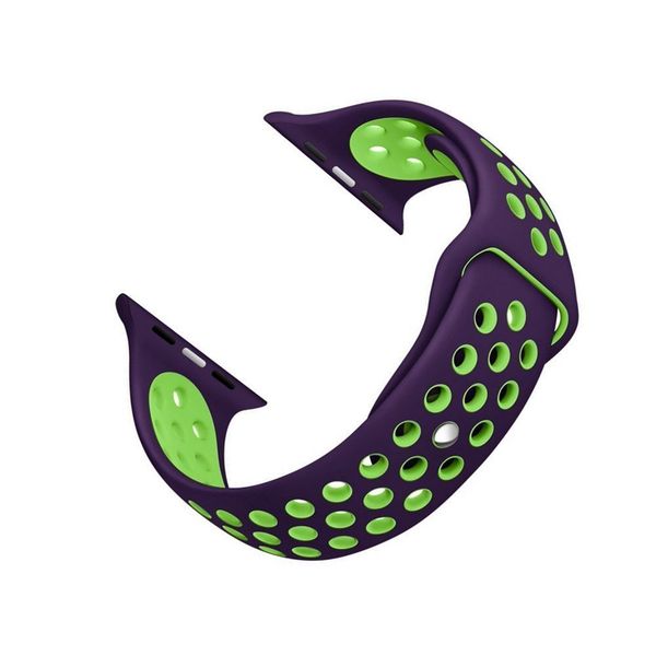 Hole Band for Apple Watch (S/M) - Plum Green (42mm)