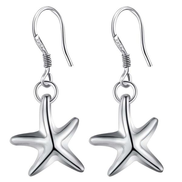 Silver Designer Starfish Earrings