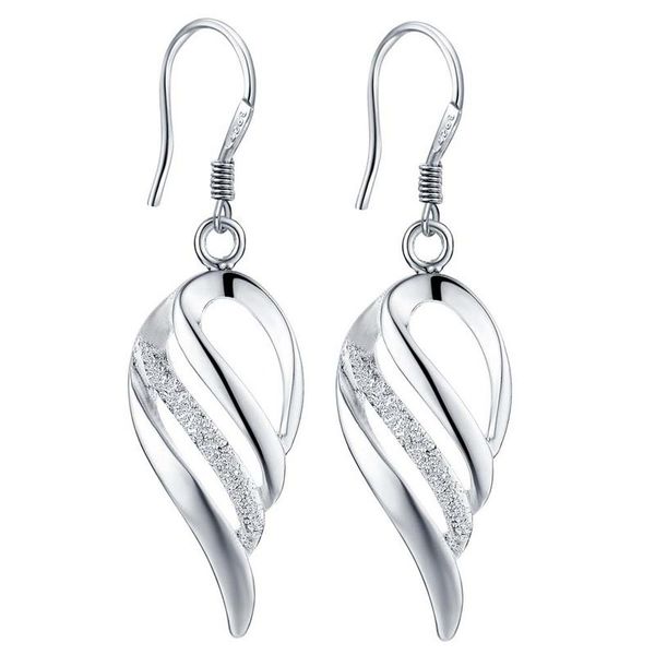 Silver Designer Angel Wings Earrings