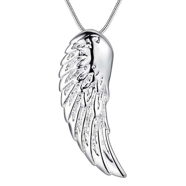 Silver Designer Angel Wing Necklace