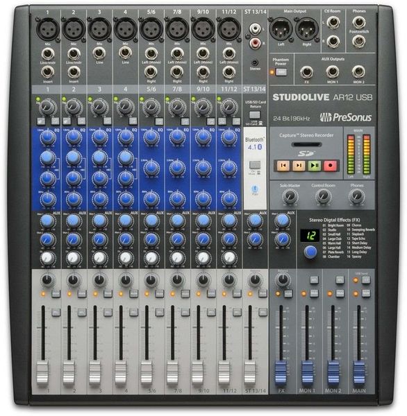 Presonus StudioLive AR12 USB - 12 Channel Digital/Analogue Recording Mixer