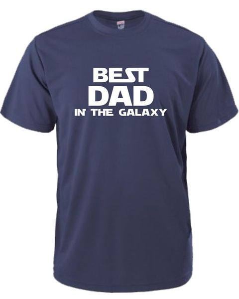 Qtees Africa Men's Best Dad in the Galaxy T-shirt - White (Size: 3XL)