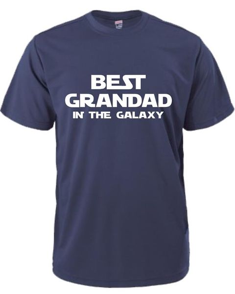 Qtees Africa Men's Best Grandad in the Galaxy T-shirt - White (Size: 3XL)