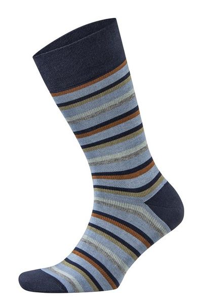Falke Men's Sensitive Stripe Navy Socks - (Size: 7-9)